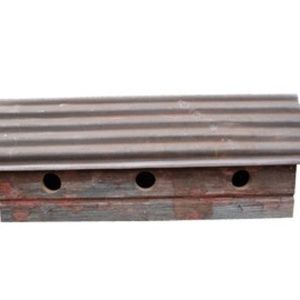 3 Hole Horizontal Reclaimed Barnwood Bird House with Old Tin Roof